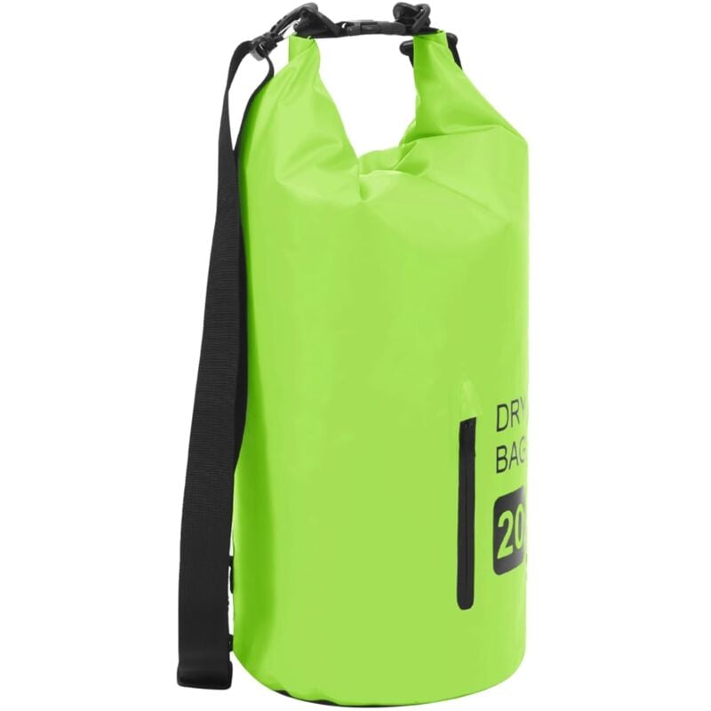 

vidaXL Bolso acuático impermeable con cremallera PVC verde 20 L