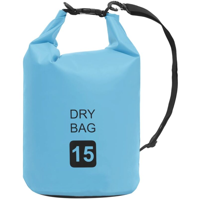 

vidaXL Bolso acuático impermeable PVC azul 15 L