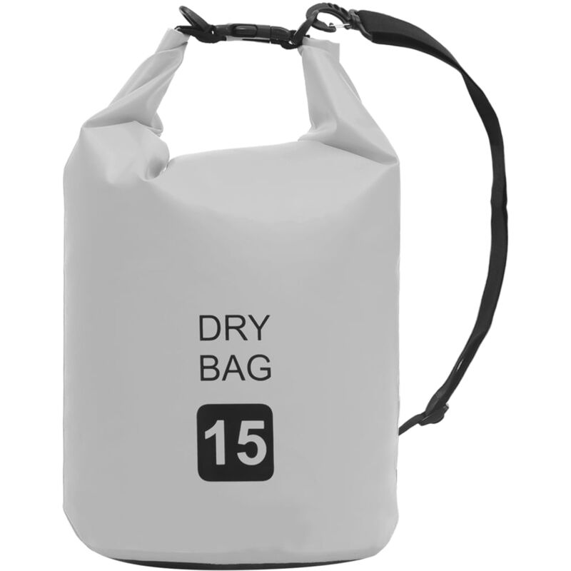 

vidaXL Bolso acuático impermeable PVC gris 15 L