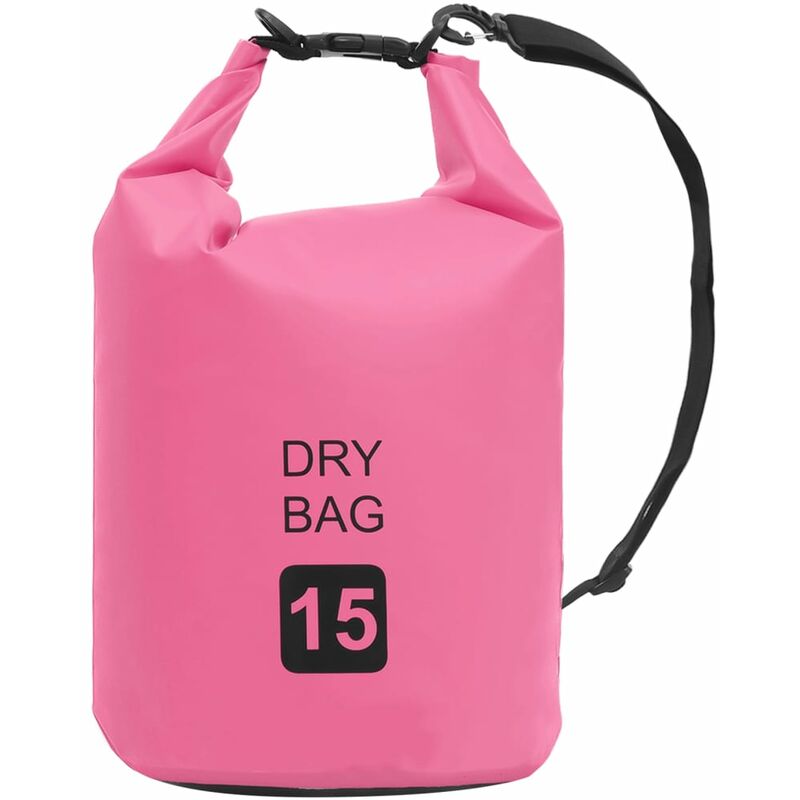 

vidaXL Bolso acuático impermeable PVC rosa 15 L