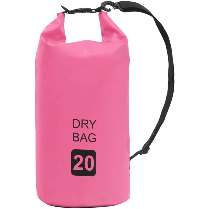 

vidaXL Bolso acuático impermeable PVC rosa 20 L