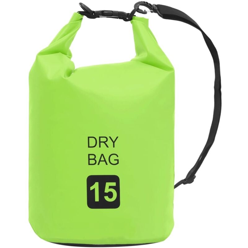 

vidaXL Bolso acuático impermeable PVC verde 15 L