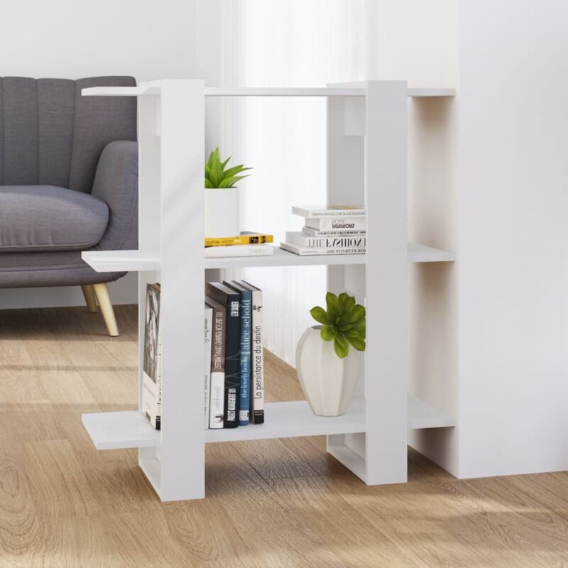 Book Cabinet/Room Divider White 80x30x87 cm Vidaxl White