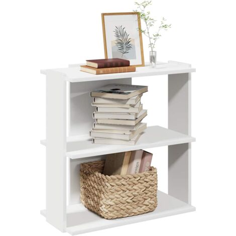 vidaXL Bookcase 3-Tier White 60x30x60 cm Engineered Wood