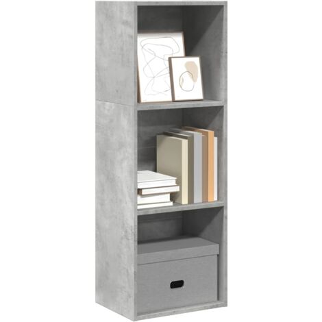 vidaXL Bookcase Concrete Grey 40x30x114 cm Engineered Wood