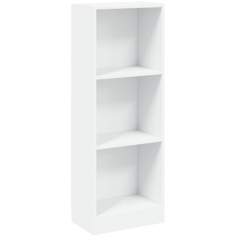 Vidaxl - 3-Tier Book Cabinet White 40x24x109 cm Engineered Wood