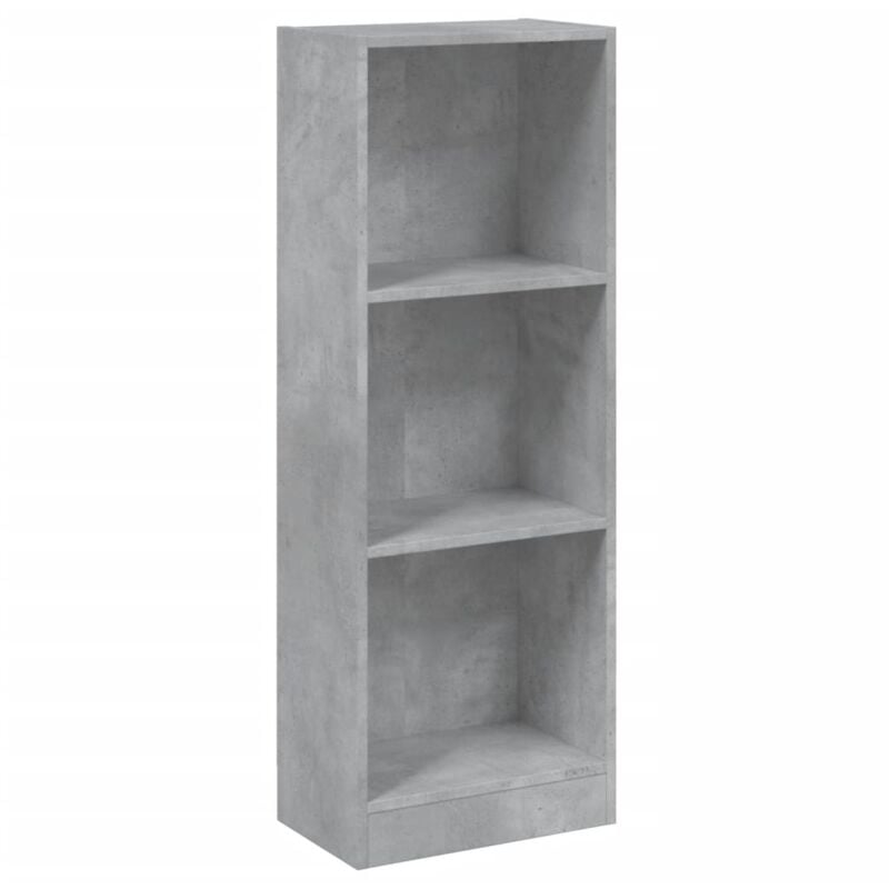 Vidaxl - 3-Tier Book Cabinet Concrete Grey 40x24x109 cm Engineered Wood