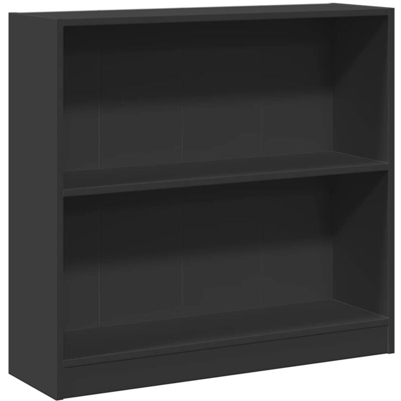 Vidaxl - Bookshelf Black 80x24x75 cm Engineered Wood