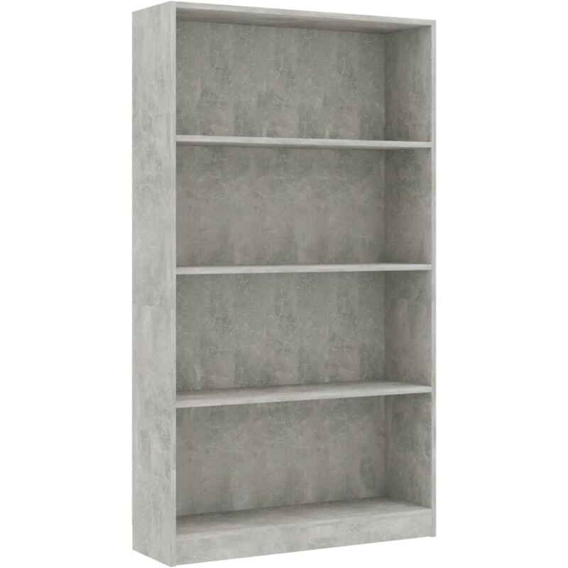 Vidaxl - 4-Tier Book Cabinet Concrete Grey 80x24x142 cm Engineered Wood