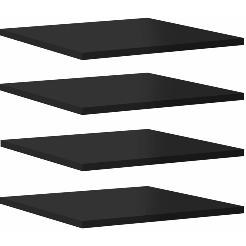 vidaXL Bookshelf Boards 8 pcs High Gloss Black 40x40x1.5 cm Chipboard - Black