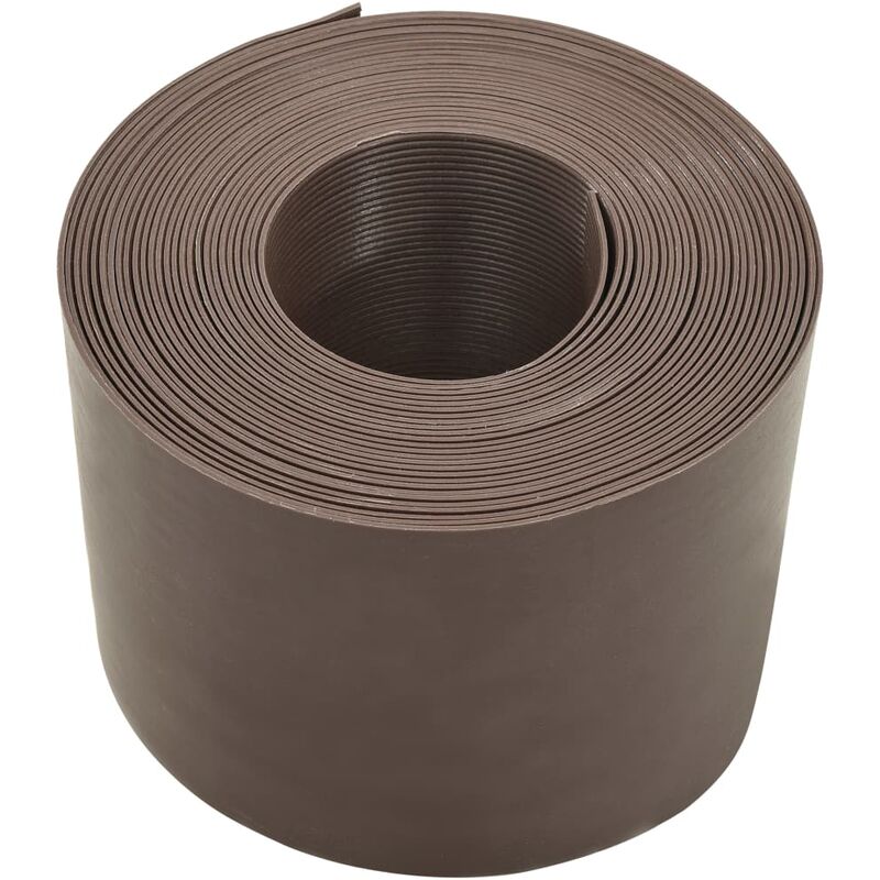 

vidaXL Borde de jardín PE marrón 10 m 20 cm - Marrón