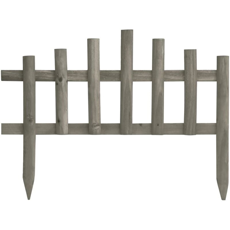 

vidaXL Bordes de jardín 10 unidades madera de abeto 4,4 m - Blanco