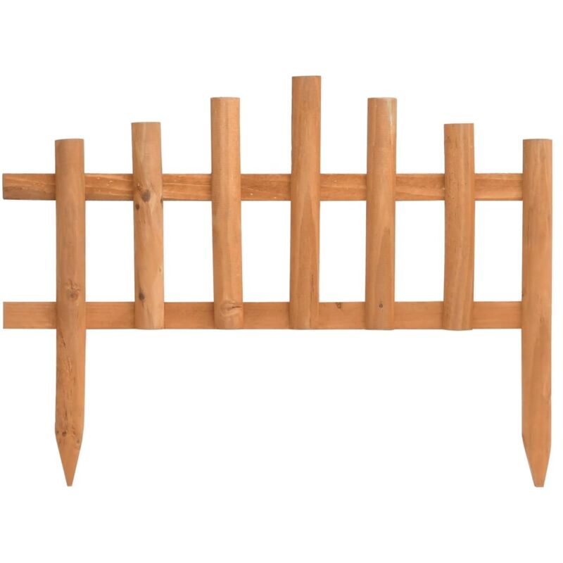 

vidaXL Bordes de jardín 10 unidades madera de abeto 4,4 m - Blanco
