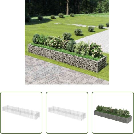 vidaXL Bordes para jardín -  Arriate de gaviones de acero 450x90x50 cm