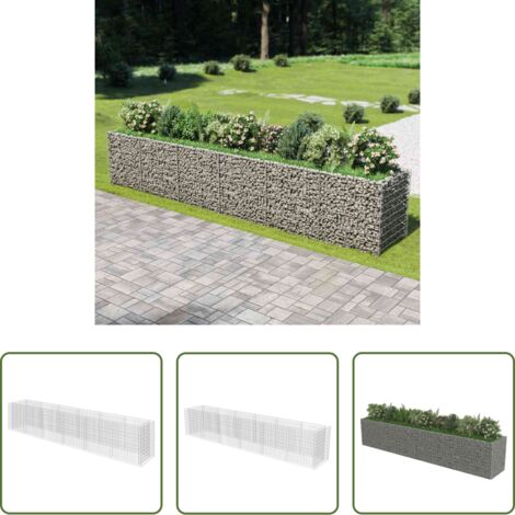 vidaXL Bordes para jardín -  Arriate de gaviones de acero 540x90x100 cm