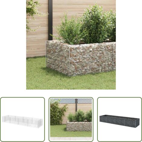 vidaXL Bordes para jardines -  Arriate de gaviones de acero 360x90x50 cm