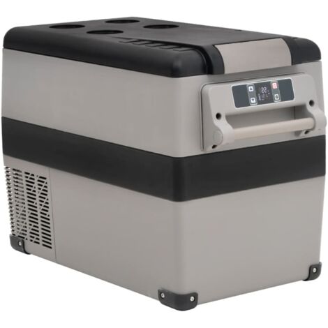 vidaXL Borsa Frigo con Manico Nera e Grigia 35 L in PP e PE