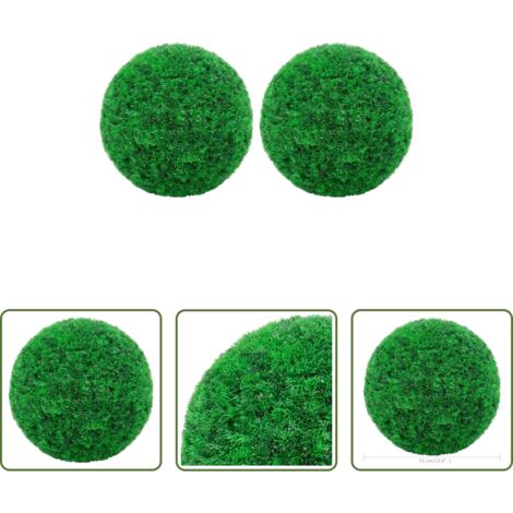 vidaXL Bosco artificiale -  Sfere di Bosso Artificiale 2 pz 35 cm