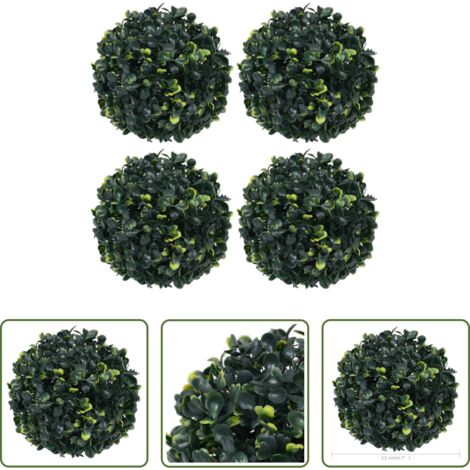 vidaXL Bosco artificiale -  Sfere di Bosso Artificiale 4 pz 12 cm