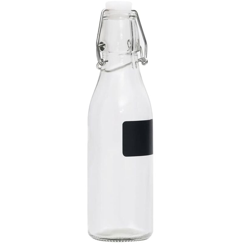 

Botellas de vidrio con cierre de clip 12 unidades 250 ml - Transparente - Vidaxl