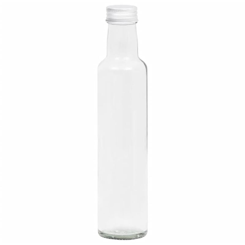 

vidaXL Botellas pequeñas de vidrio con tapón de rosca 10 uds 260 ml - Transparente