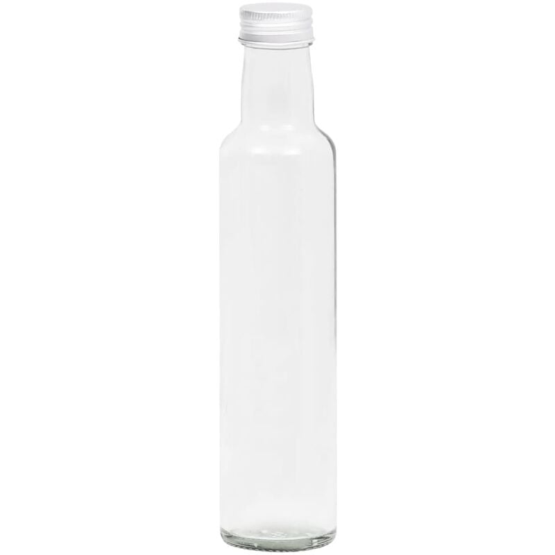 

vidaXL Botellas pequeñas de vidrio con tapón de rosca 20 uds 260 ml - Transparente