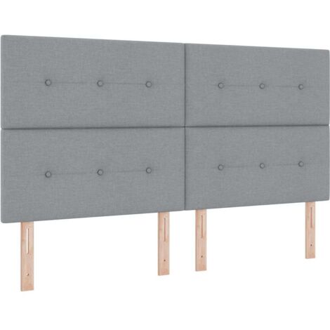 vidaXL Box Spring Bed with Mattress Light Grey 180x200 cm Fabric