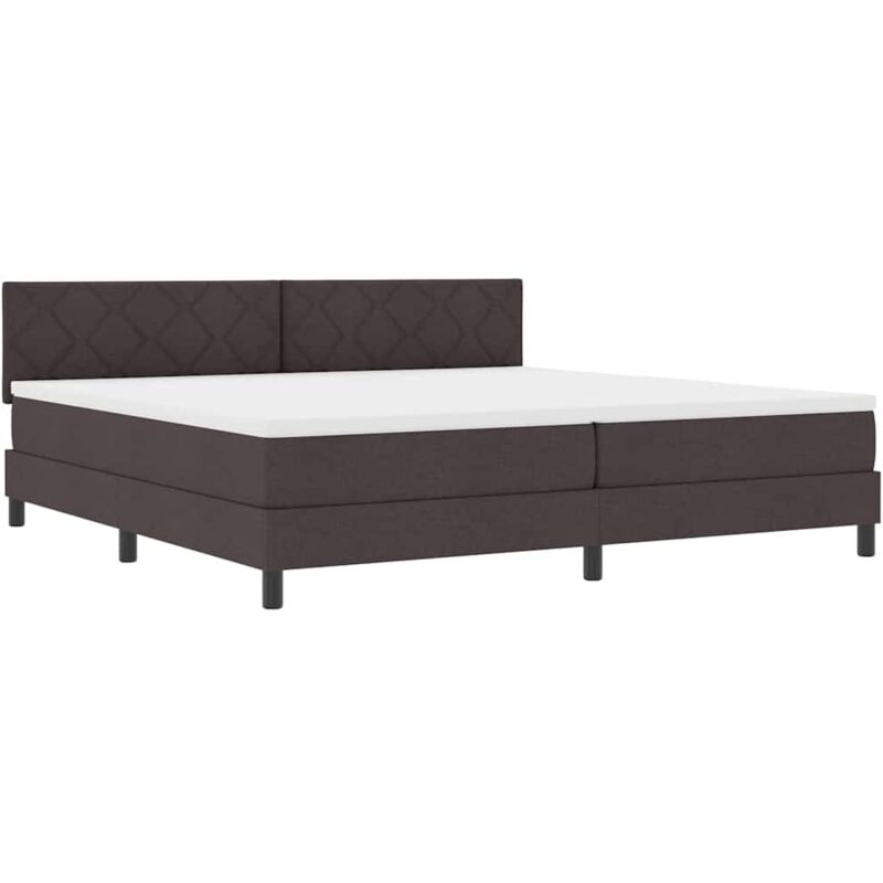 Boxspringbett Mit Matratze Dunkelbraun 200 X 200 Cm Stoff Vidaxl