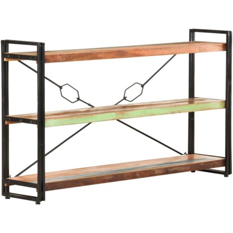 vidaXL Bücherregal 3 Ebenen Aus Altholz 140x30x80 cm