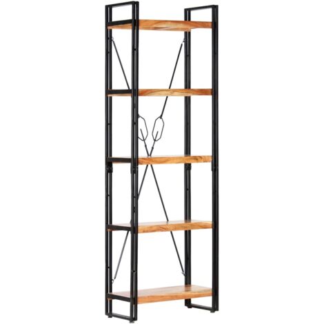 vidaXL Bücherregal 5 Ebenen Akazienholz 60x30x180 cm