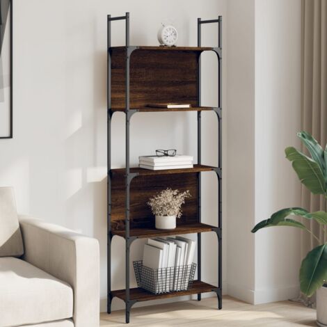 vidaXL Bücherregal 5 Ebenen Eiche Braun 60,5x24x166,5 cm
