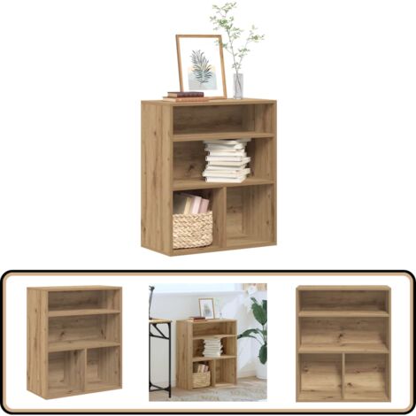 vidaXL Bücherregal Artisan-Eiche 60x30x71,5 cm Holzwerkstoff