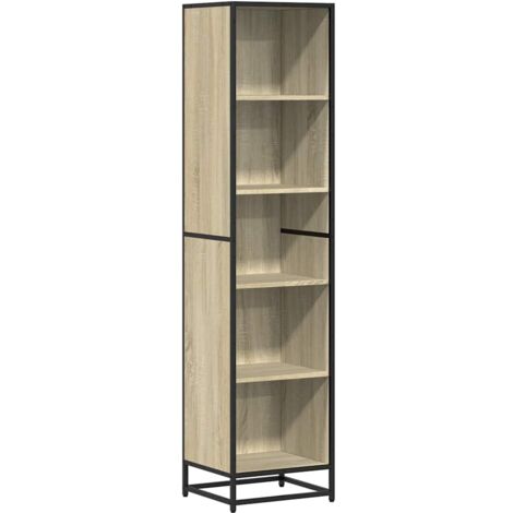 vidaXL Bücherregal aus Ingenieurholz Eiche Sonoma 40x35x170,5 cm