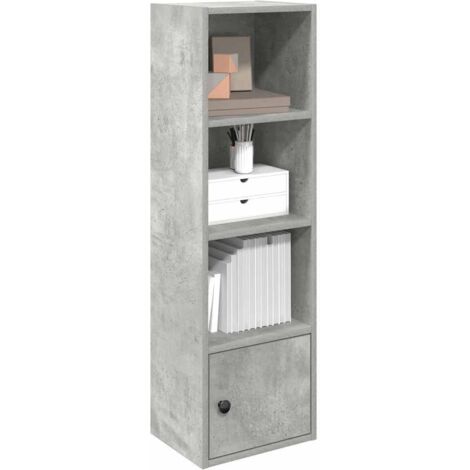 vidaXL Bücherregal Beton Grau 31x24x102 cm Ingenieurholz
