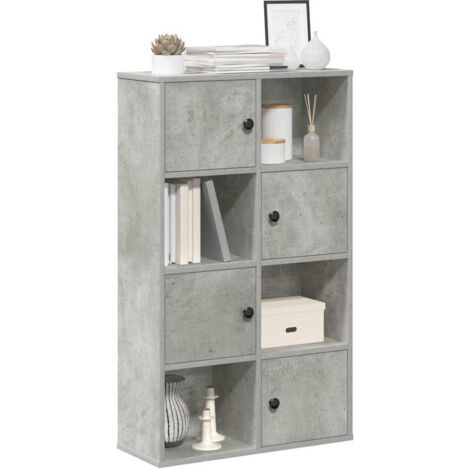vidaXL Bücherregal Beton grau 60x24x101,5 cm Holzwerkstoff