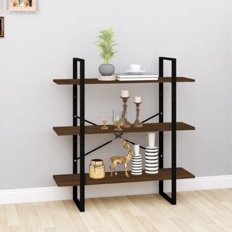 vidaXL Bücherregal Braun Eichen-Optik 100x30x105 cm Holzwerkstoff