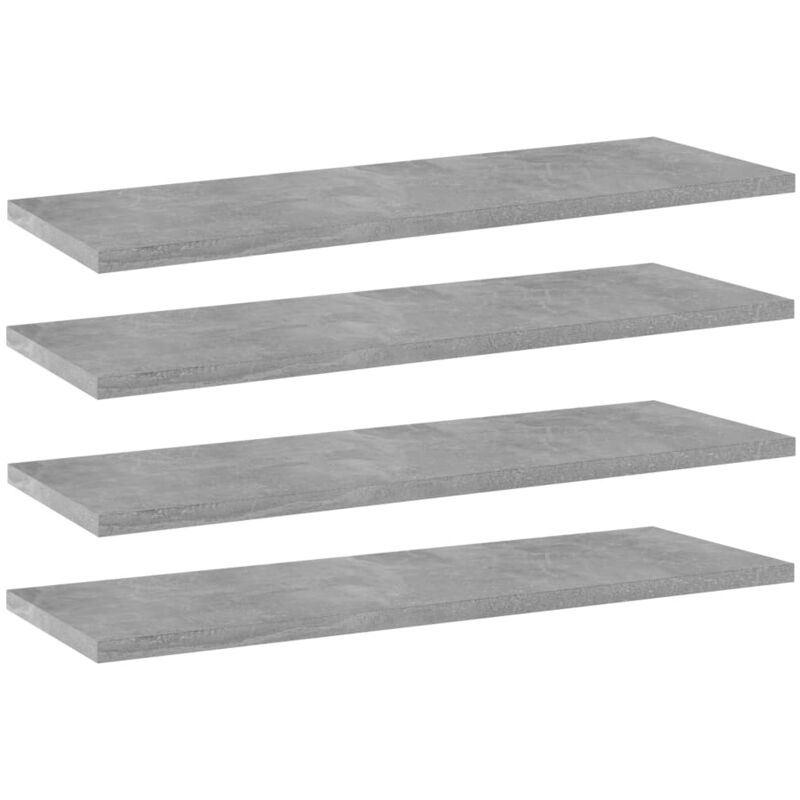 Bücherregal-bretter 4 Stk. Betongrau 60x20x1, 5 Cm Holzwerkstoff Vidaxl