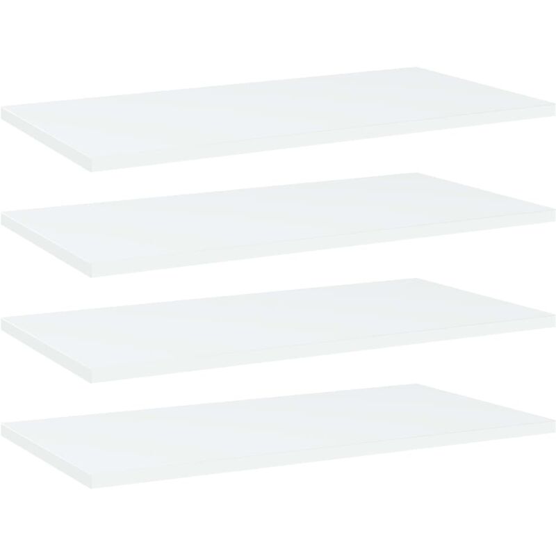 Vidaxl Bücherregal-bretter 4 Stk. Weiß 60x30x1, 5 Cm Holzwerkstoff