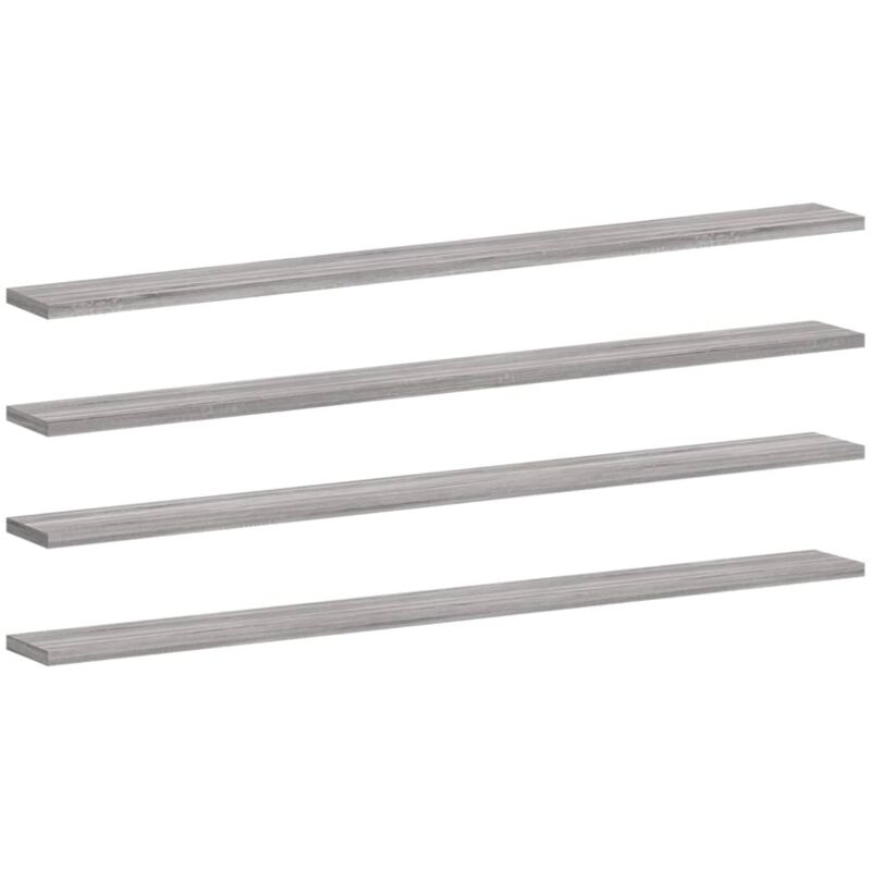 Wandregale 4 Stk. Grau Sonoma 100x10x1, 5 Cm Holzwerkstoff Vidaxl