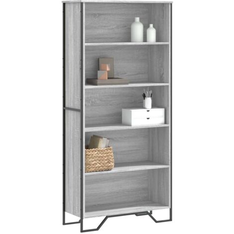 vidaXL Bücherregal Grau Sonoma 80x31x169 cm Holzwerkstoff