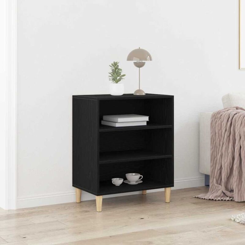 Sideboard Schwarz Eiche 57x35x70 Cm Holzwerkstoff - Vidaxl