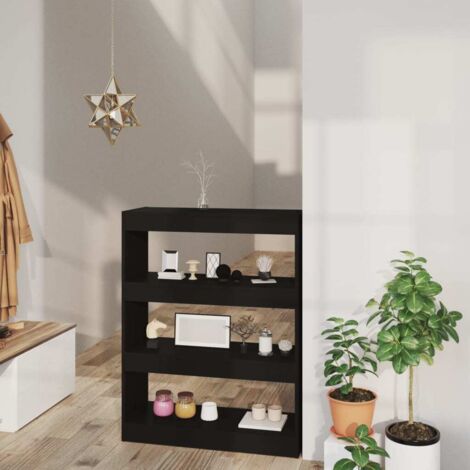 vidaXL Bücherregal Schwarz 80x30x103 cm Ingenieurholz