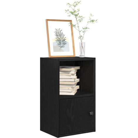 vidaXL Bücherregal Schwarz Eiche 31x24x52 cm Ingenieurholz