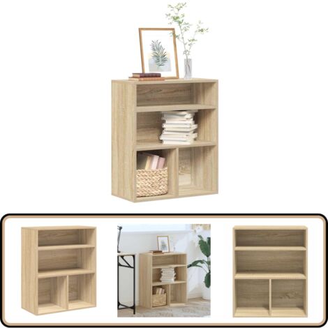 vidaXL Bücherregal Sonoma-Eiche 60x30x71,5 cm Holzwerkstoff