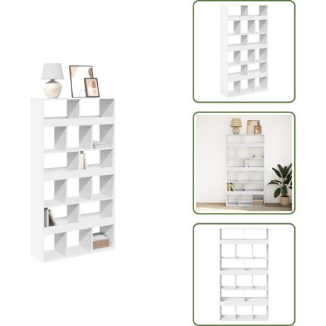 vidaXL Bücherregal Weiß 100x33x187,5 cm Holzwerkstoff