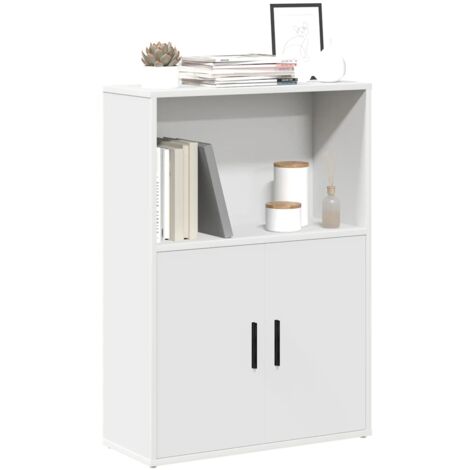 vidaXL Bücherregal weiß 60x24x85 cm aus Spanplatte