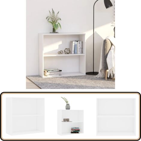 vidaXL Bücherregal Weiß 80x30x76,5 cm Holzwerkstoff