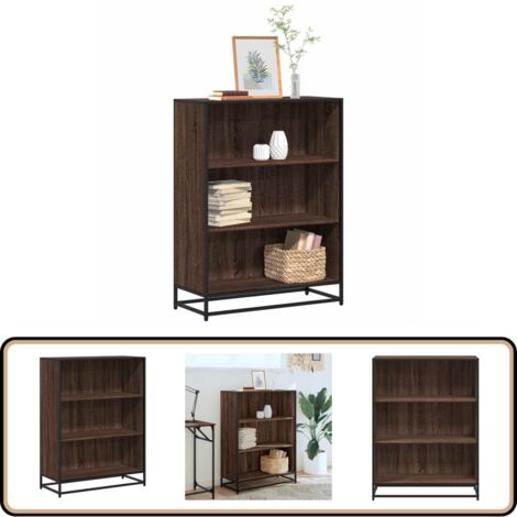vidaXL Bücherschrank Braun Eichen-Optik 80,5x35x107,5 cm Holzwerkstoff