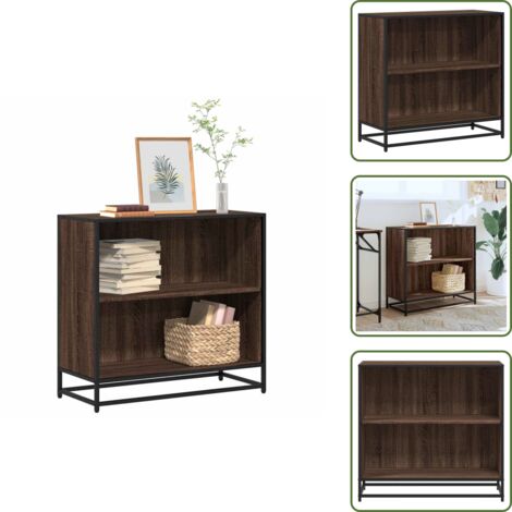 vidaXL Bücherschrank Braun Eichen-Optik 80,5x35x76 cm Holzwerkstoff