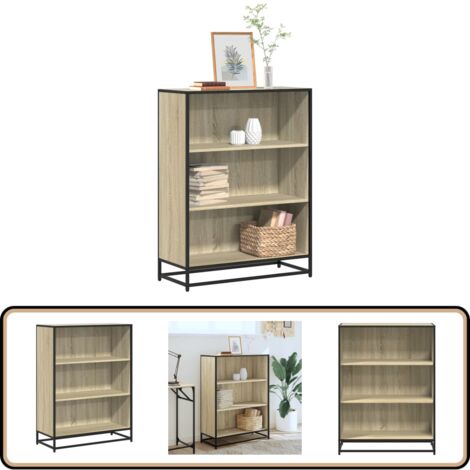 vidaXL Bücherschrank Sonoma-Eiche 80,5x35x107,5 cm Holzwerkstoff